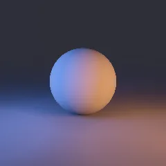 Sphere lit as Blue hour