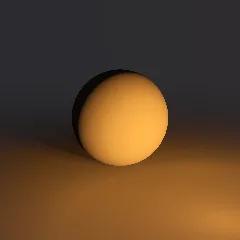Sphere lit as Candlelight