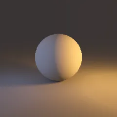 Sphere lit as Golden hour
