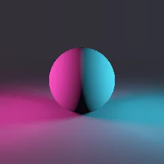 Sphere lit as Neon