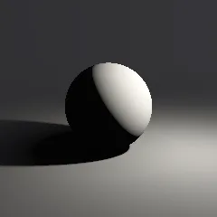 Sphere lit as Noir